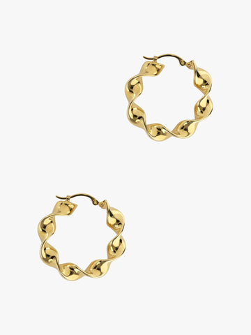 ツイステッドフープピアス